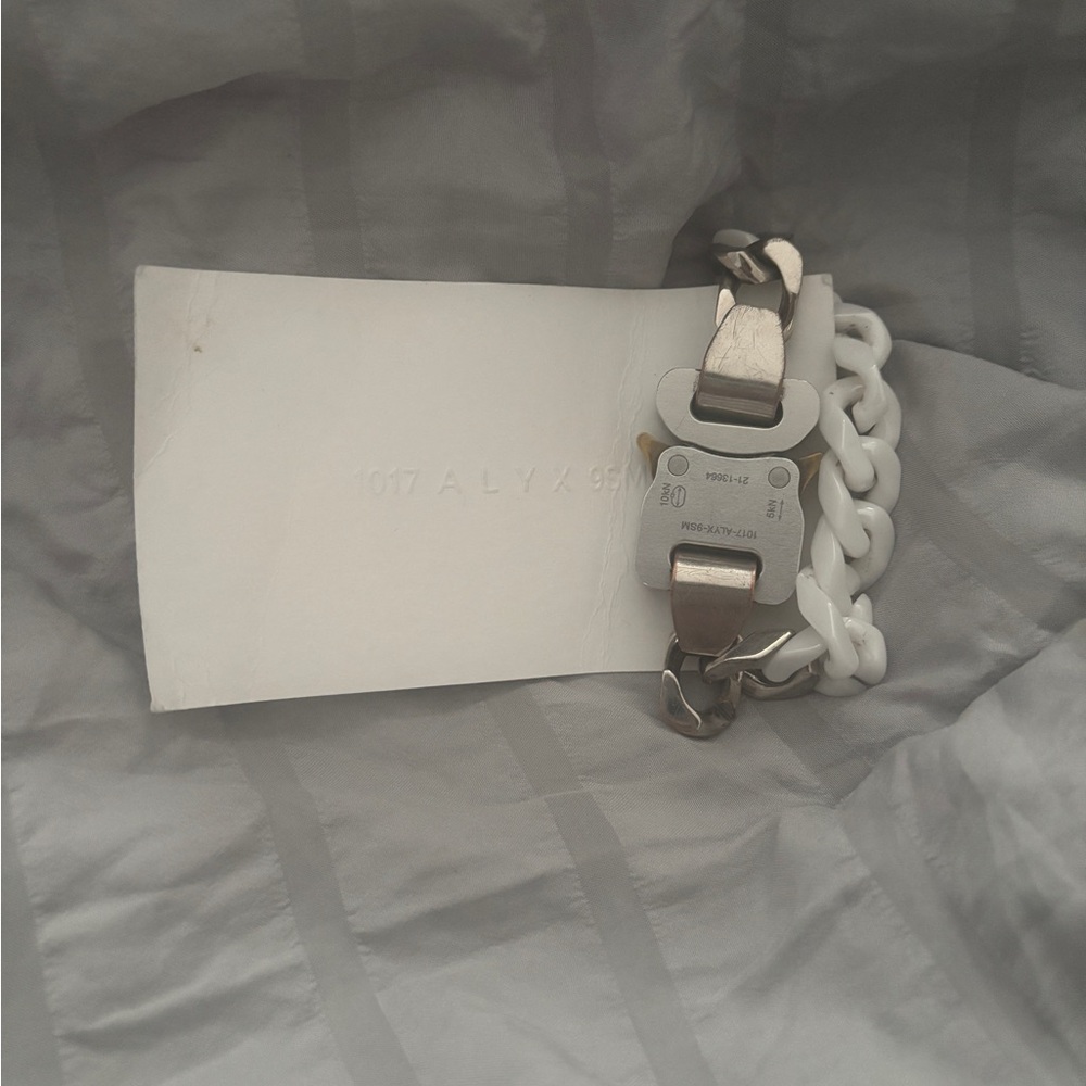 Alyx Silver and White Chain Bracelet